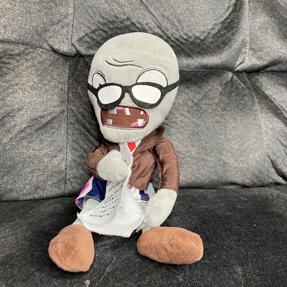 Plants vs. Zombies Plush Newspaper Zombie Doll Toy Stuffed 13" Plush